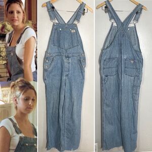 ASO Buffy Summers Vintage 90’s Guess Jeans Carpenter Blue Jumper Bib Overalls S